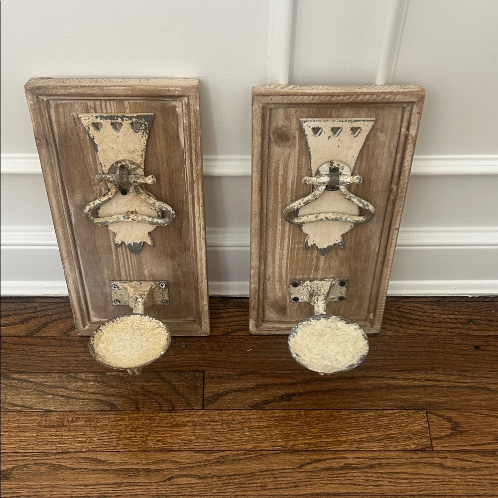 Rustic Brown and Cream Wall Decor Set